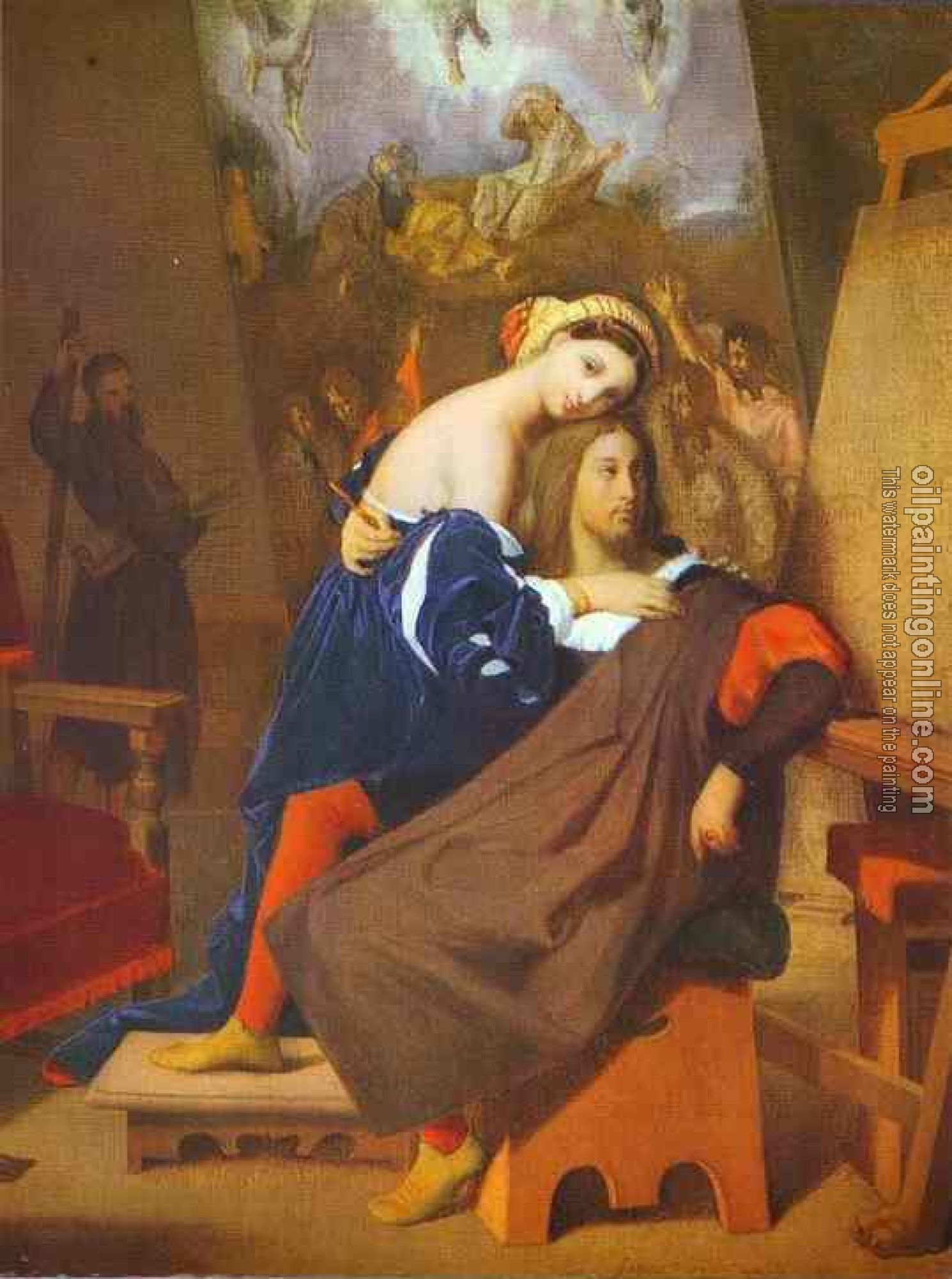 Ingres, Jean Auguste Dominique - Raphael and Fornarina